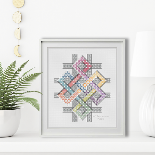 Knot & Ribbon Blackwork Pattern by Peppermint Purple