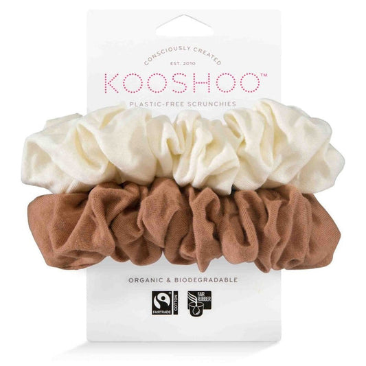 Kooshoo Organic Scrunchies - Cappuccino - 2 Pack - L'Organic