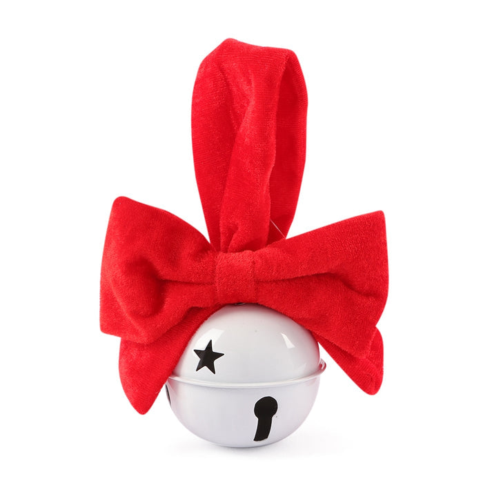Large White Bell With Red Bow  331900-WHITE/RED