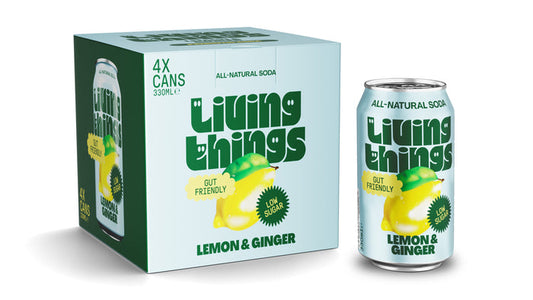 Living Things Soda Lemon Ginger 4x330ml