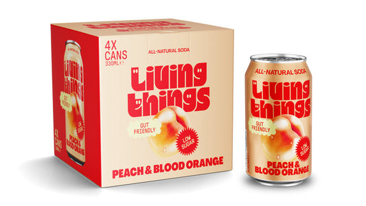 Living Things Soda Peach & Blood Orange 4x330ml
