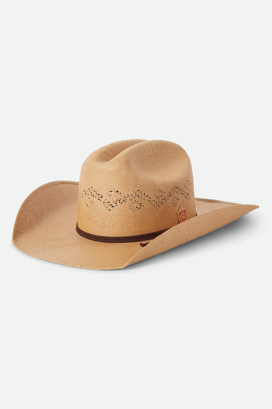 Unisex Lone Star Straw Cowboy Hat in the color Texas Gold - Front Product View