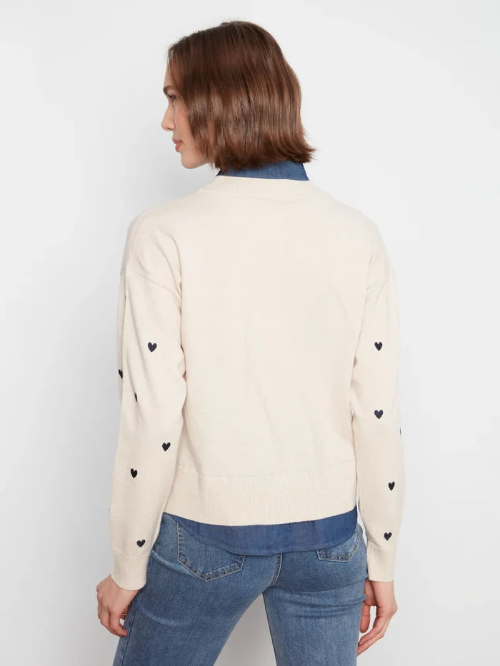 L/S Drop Shoulder Twofer Sweater