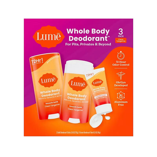 Lume Whole Body Deodorant Aluminum-Free Set - 3 pack