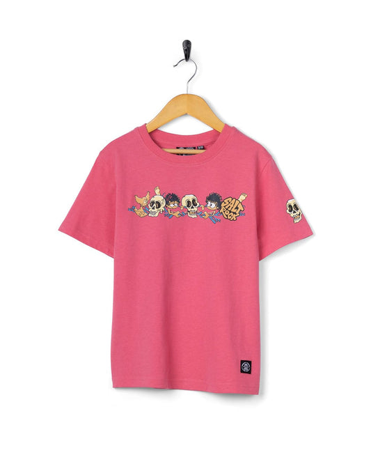 Lush Line Up Kids Short Sleeve T-Shirt Bright Pink