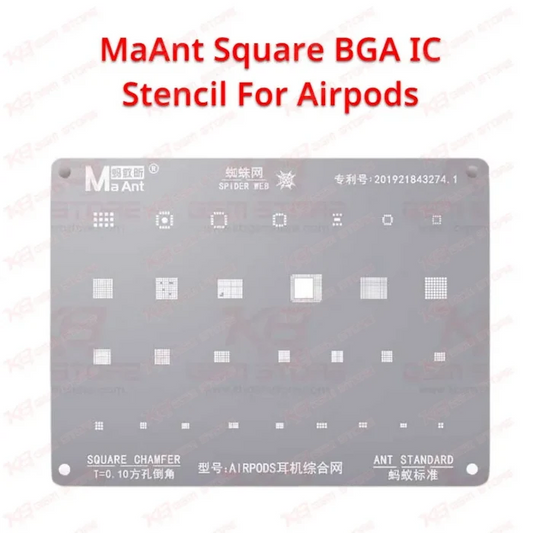 MaAnt Square BGA IC Stencil For Airpods