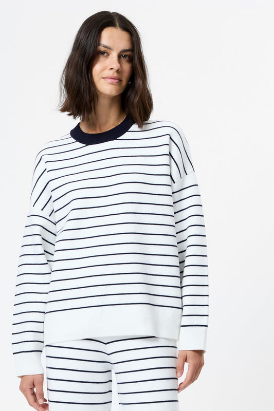 Marley Knit Striped Crewneck