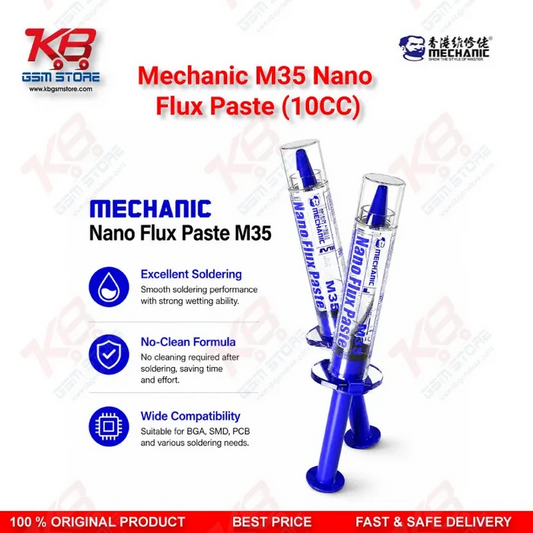 Mechanic M35 Nano Flux Paste 10CC – No-Clean Soldering Flux for Mobile PCB & BGA Repair