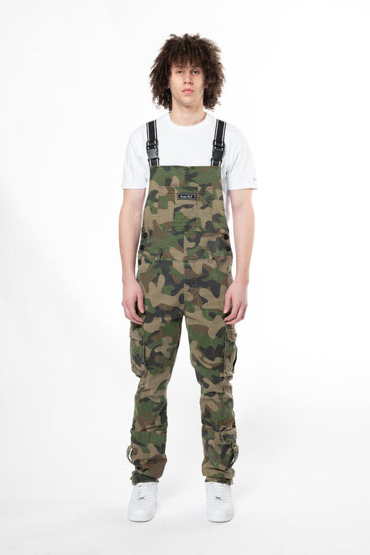 Men SMOKE RISE Handle Cargo Pocket Canvas Overall