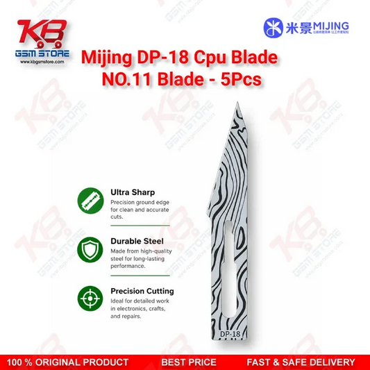 MIJING DP-18 Non-Magnetic No.11 Blade – IC Prying & Glue Removal Blade (5Pcs Box)
