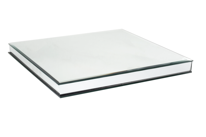 MIRROR PLATFORM STAND - 12" × 12" × 1"