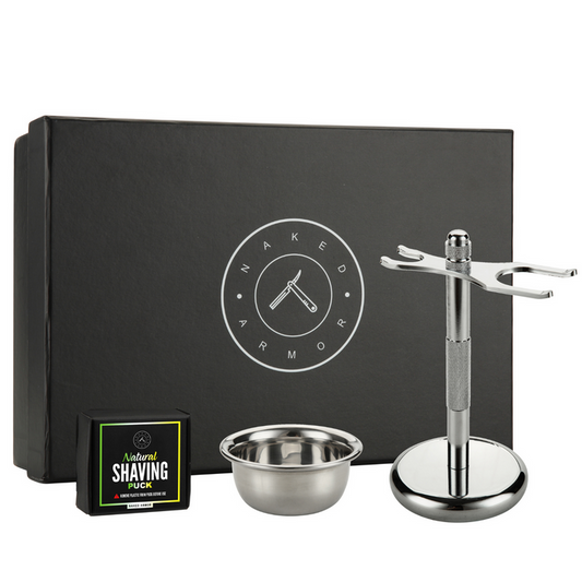 Naked Armor Safety Razor Stand Kit 3 Pieces.