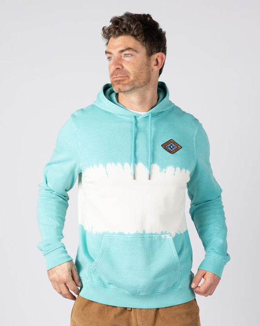 Offshore Tie Dye Mens Pop Hoodie in Blue