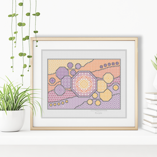 Opposites Attract Blackwork Pattern by Peppermint Purple