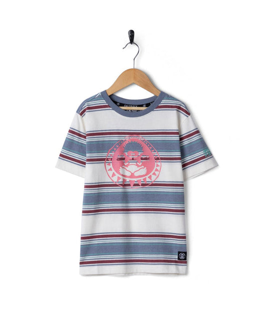 Origin Tok Stripe Kids Short Sleeve T-Shirt in Cream