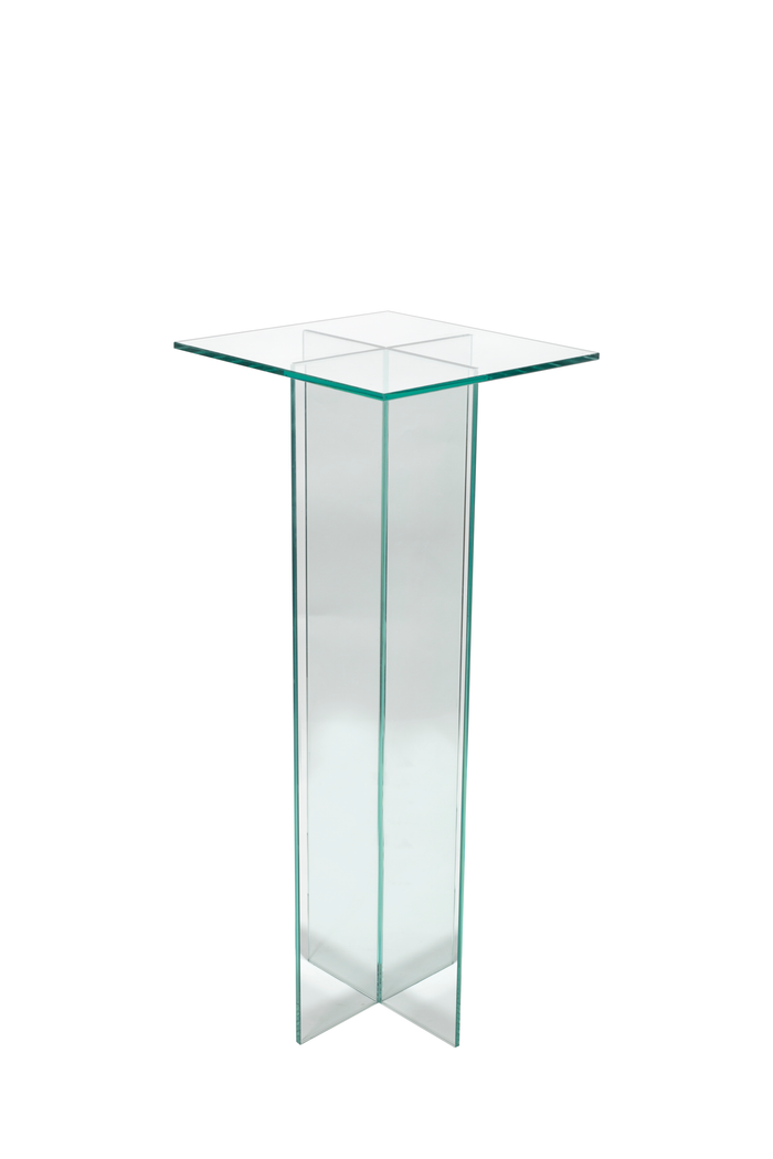 PLATE GLASS STAND - 12" × 12" × 12"