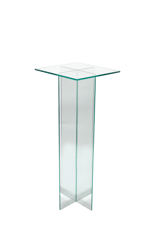 PLATE GLASS STAND - 12" × 12" × 12"