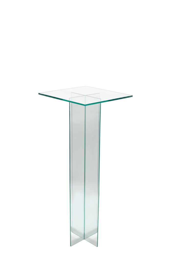 PLATE GLASS STAND - 15" × 15" × 45"
