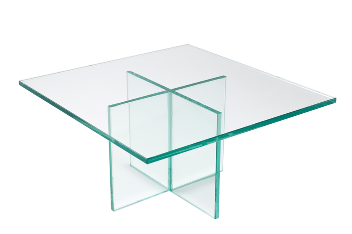 PLATE GLASS STAND - 12" × 12" × 6"