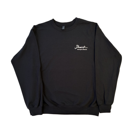 Prairie Black Crewneck Sweatshirt, Size: XXL