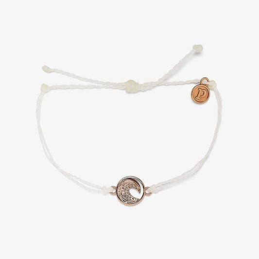 PuraVida Rose Gold Swell Charm Bracelet