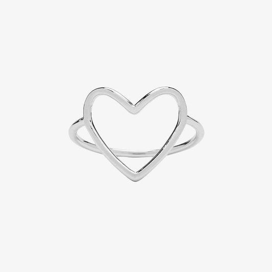 PuraVida Silver Big Heart Ring
