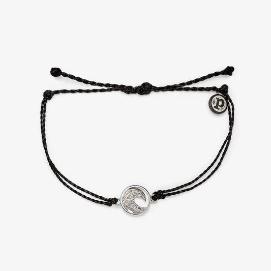 PuraVida Silver Swell Charm Bracelet