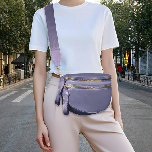 Purple Utility Chic Crossbody Bag