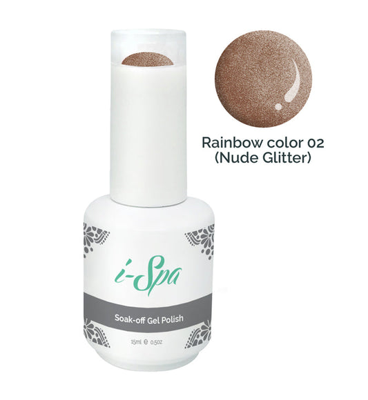 Rainbow color 2 (Nude glitter)