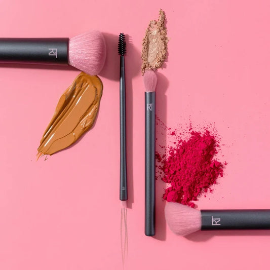 Real Techniques Easy As 1 - 2 - 3 Basics Makeup Brushes Kit – Foundation, Blush & Eye Brush Set - Lotshop.pk