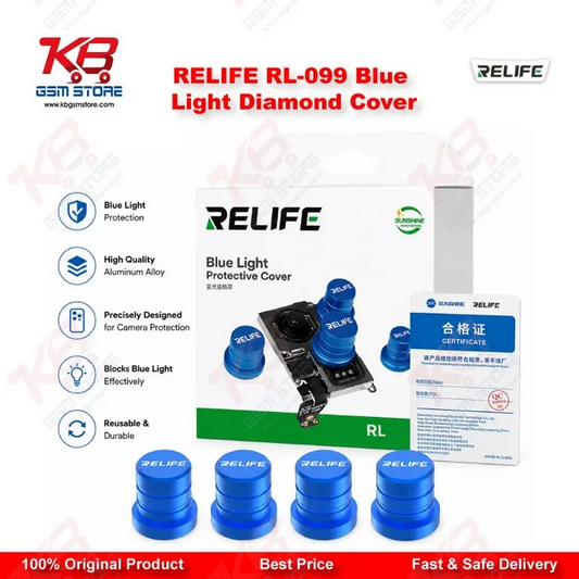 RELIFE RL-099 Blue Light Diamond Cover – Magnetic Camera Lens Protector for Mobile Repair