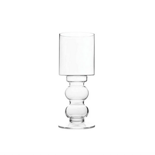 RIPPLE CANDLE HOLDER - 5" × 12" - Clear