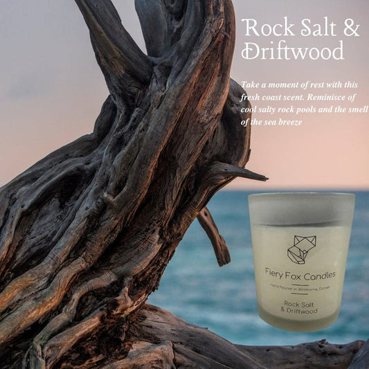 Rock Salt & Driftwood Scented Soy Wax Candles
