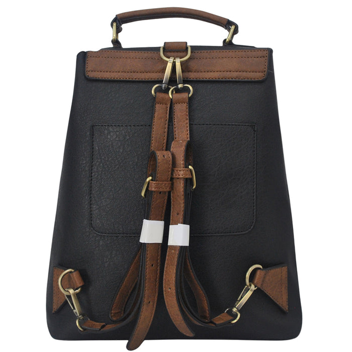 !SALE! Black Faux Leather NGIL Utility Backpack