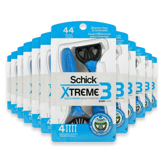 Schick Xtreme 3 Duo Comfort Disposable Manual Razors for Men - 4 Ct - 12 Pack