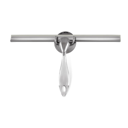 Zadro ZSQ3 705004421119 product photo front view, shower squeegee with ergonomic handle & wall mounting bracket in front of a white background