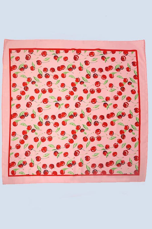 Silky Bandana-Cherry Print