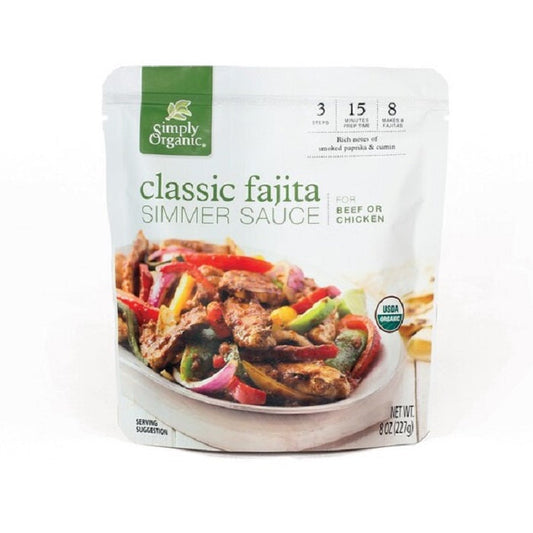 Simply Organic Classic Fajita Simmer Sauce - 227g - L'Organic