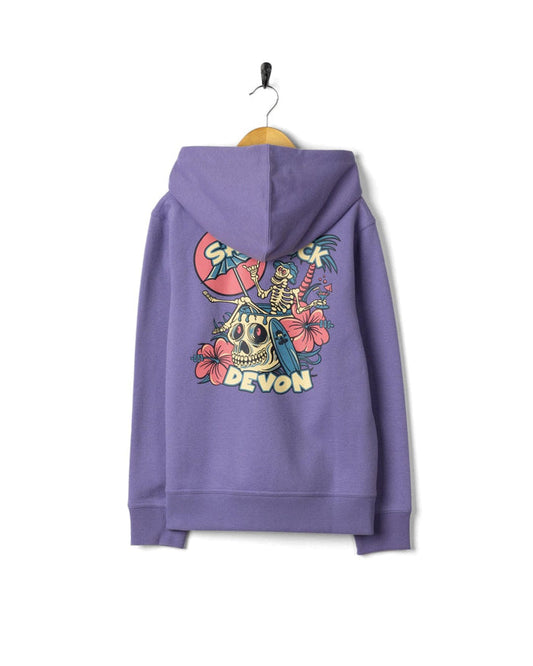 Sip “N” Dip Devon  Kids Pop Hoodie in Purple