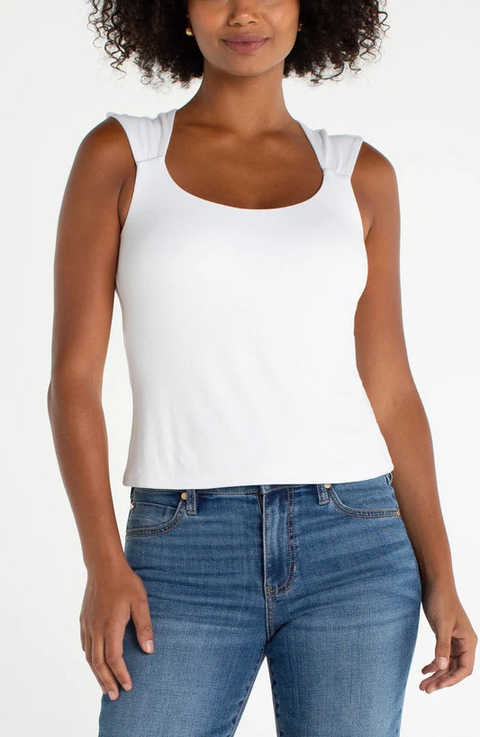 Sleeveless Built in Bra Knit Top