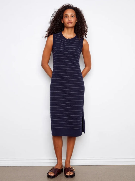 Sleeveless Long Sweater Dress