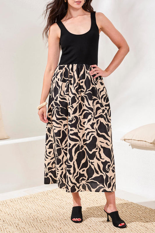 Sleeveless Twofer Dress