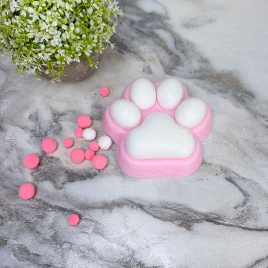 Squishy Toy - Giant Paw Taba - Pink White