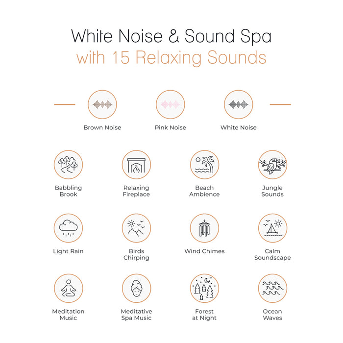 Zadro STARPRO4C 705004424370 product photo noise features, starlight projector & sound spa in front of a white background