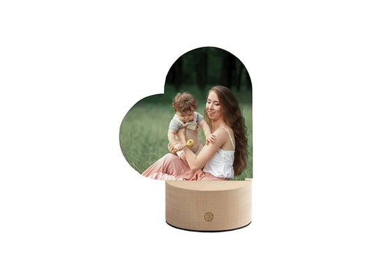 Sublimation Blanks Acrylic Glitter Photo Frame(Heart Shape, 15*15*0.4cm)