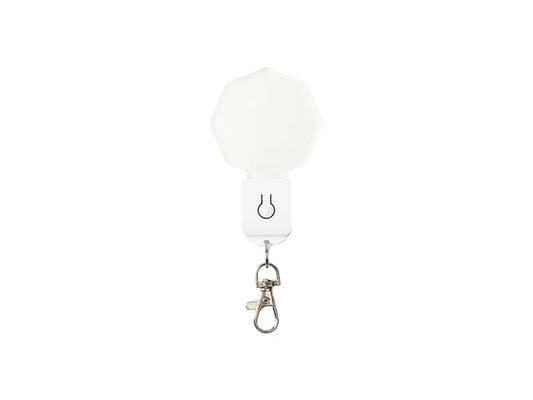 Sublimation Blanks Colorful LED Acrylic Light Up Keyring(Hexagon shape,7 colors)