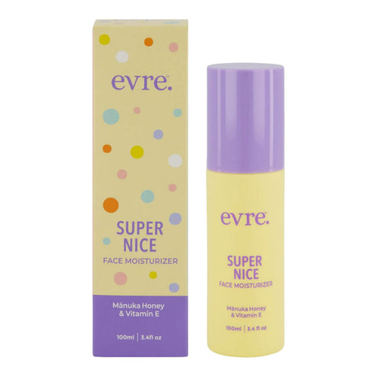 Evre Super Nice face moisturizer with packaging on a white background