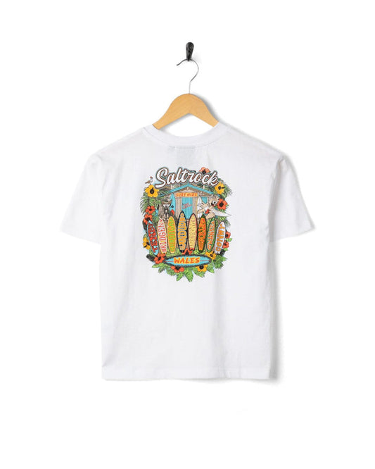 Surf Shack Wales  Kids Short Sleeve T-Shirt in White