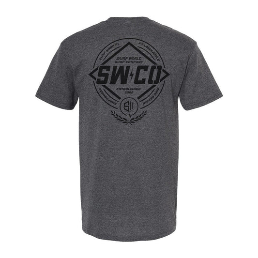 Surf World Boltz Motors Tee - Dark Heather Grey Mens T Shirt