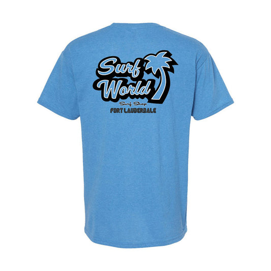 Surf World FL Motion Tee - Brite Blue Heather Mens T Shirt